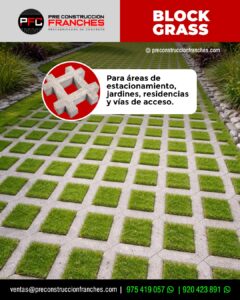Prefabricados Concreto block grass Lima Peru